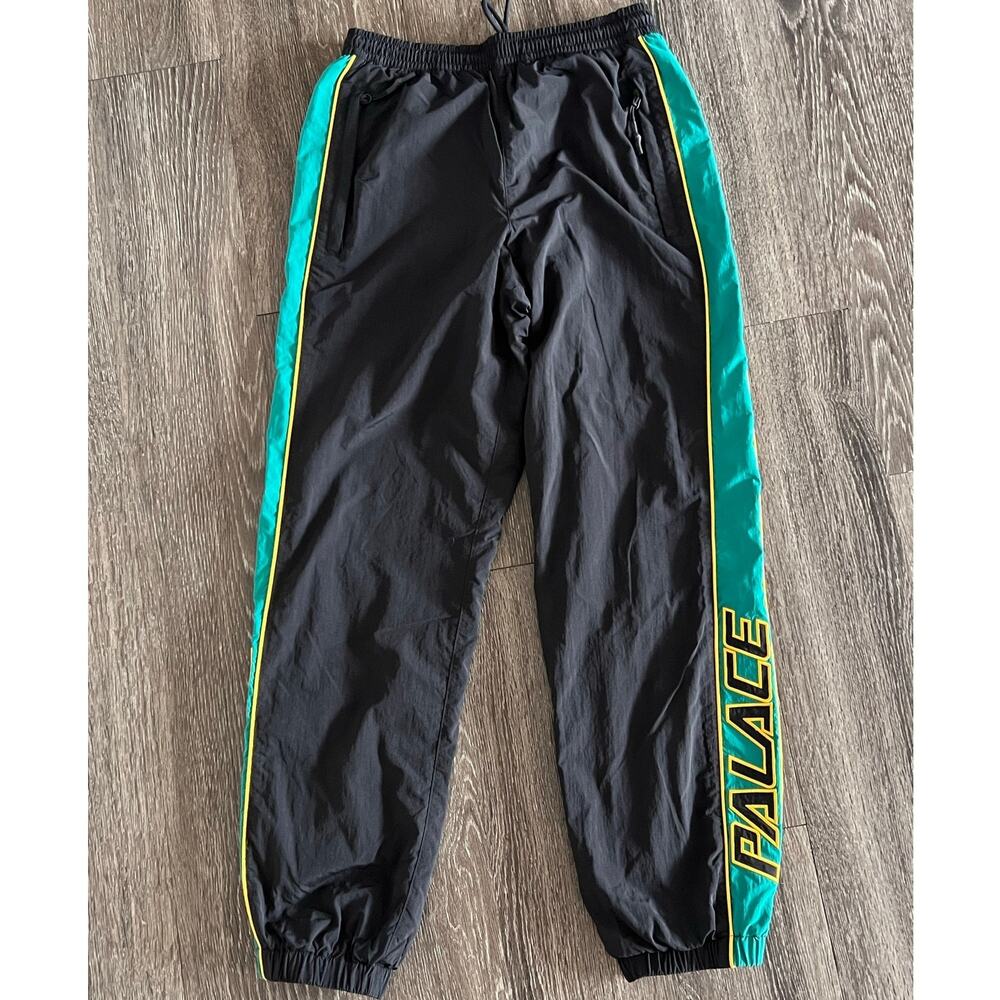 Palace Racer Track Shell Pants Black Green Yellow Rare 2019 Men’s Small